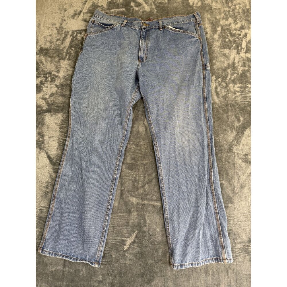 C.E. Schmidt Mens Blue Denim Work Jeans Relaxed Fit 5-Pocket 42X34